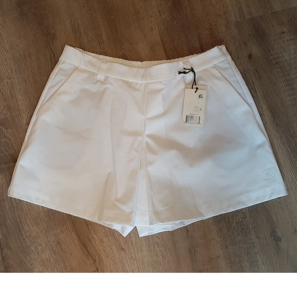 Tilley White Tech Stretch Inverted Pleat Performance Skort L NEW Golf Tennis